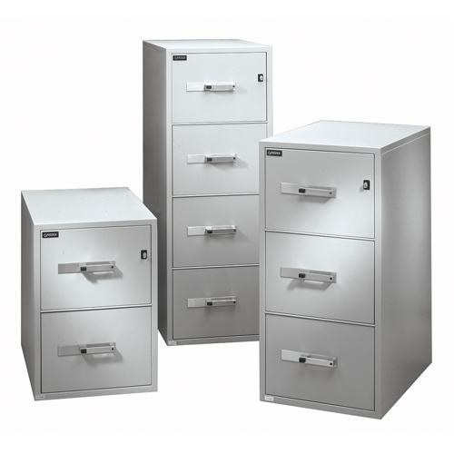 Fire Resistant Filing Cabinets, Steel, 3 Drawers, 19-3/4" W x 31" D x 28" H, Beige Haskins Industrial Inc.