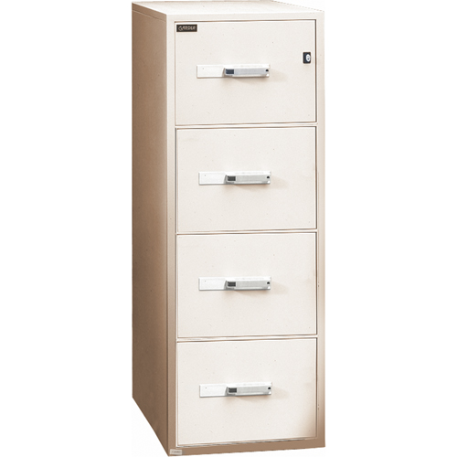 Fire Resistant Filing Cabinets, Steel, 4 Drawers, 19-3/4" W x 31" D x 54" H, Beige Haskins Industrial Inc.