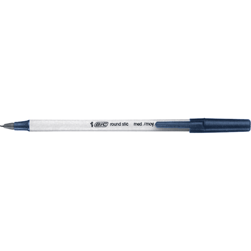 Stylo &agrave; bille Bic Round Stic, Bleu, 0,8 mm Haskins Industrial Inc.