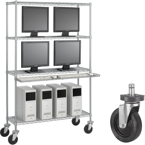 Trousse de roulettes de 5" en caoutchouc Haskins Industrial Inc.