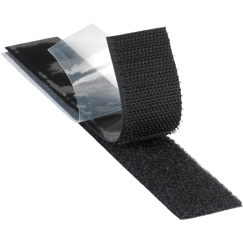 Attache r&eacute;sistant aux plastifiants, Boucle, 50 vg x 2", Adh&eacute;sif, Noir Haskins Industrial Inc.