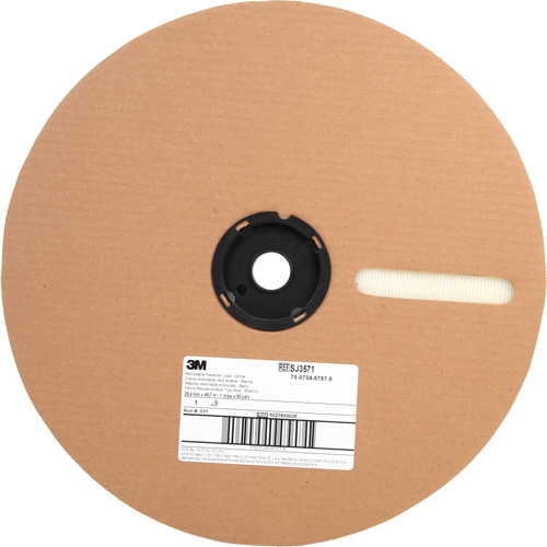 Attache, Boucle, 50 vg x 1", Adh&eacute;sif, Blanc Haskins Industrial Inc.