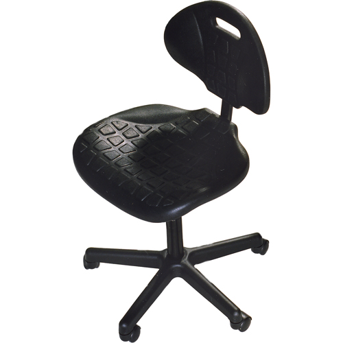 Heavy-Duty Ergonomic Seating, Polyurethane, Black, 250 lbs. Capacity Haskins Industrial Inc.