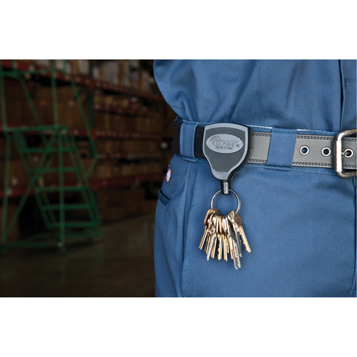 Super48 Key Chains, Polycarbonate, 48" Cable, Belt Clip Attachment Haskins Industrial Inc.
