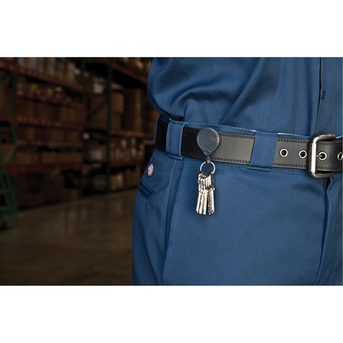 Retractable Mini-Bak&reg; Key Rings, Plastic, 36" Cable, Belt Clip Attachment Haskins Industrial Inc.