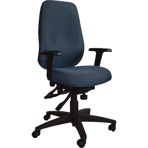 Chaises ergonomiques de s&eacute;rie petite Cierra, Tissu, Bleu, Capacit&eacute; 300 lb Haskins Industrial Inc.