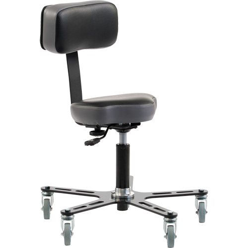 SF150 Ergonomic Chair, Vinyl Seat, Black Haskins Industrial Inc.