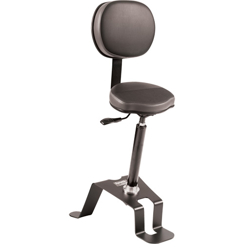 Chaise ergonomique assis-debout TA300, Position assise/debout, Vinyle Si&egrave;ge, Noir Haskins Industrial Inc.