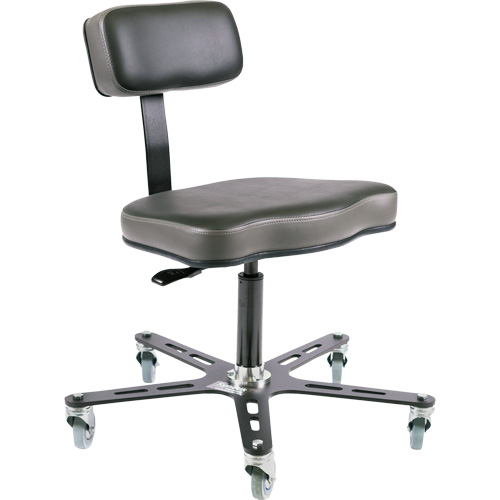 Chaise ergonomique SF160, Mobile, Vinyle Si&egrave;ge, Noir Haskins Industrial Inc.