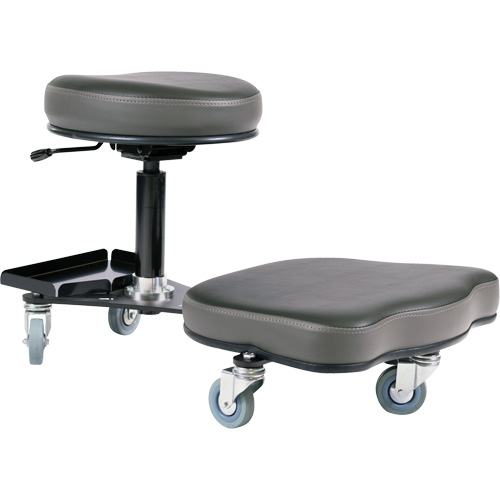 Flex Ergonomic Chair, Vinyl, Black/Grey Haskins Industrial Inc.