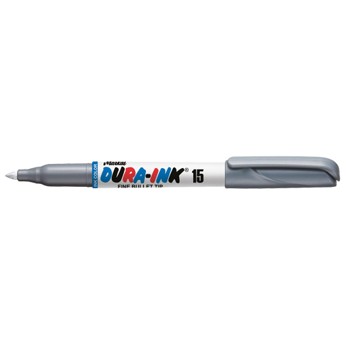 Dura-Ink&reg; #15 Permanent Marker, Fine, Silver Haskins Industrial Inc.