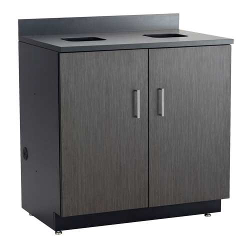 Armoire modulaire de base, M&eacute;lamine, 39" h x 36" la x 25" P, Nuit d'Asie/noir Haskins Industrial Inc.