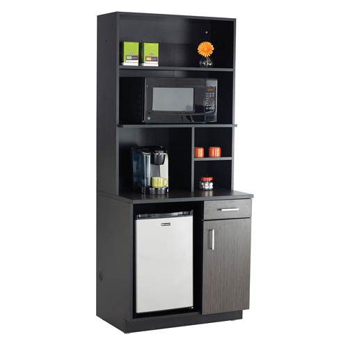 Armoire modulaire, M&eacute;lamine, 39" h x 36" la x 25" P, Nuit d'Asie/noir Haskins Industrial Inc.