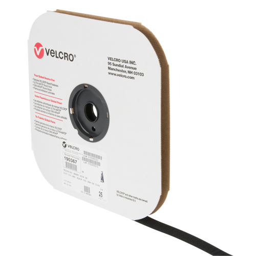 Fastener Tape, Hook, 25 yds x 3/4", Sew-On, Black Haskins Industrial Inc.