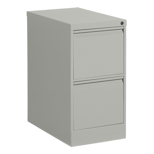Vertical Filing Cabinet, Steel, 2 Drawers, 15-1/7" W x 25" D x 29" H, Grey Haskins Industrial Inc.