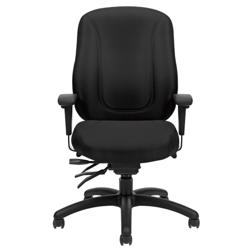 Overtime High Back Chair, Fabric, Black, 300 lbs. Capacity Haskins Industrial Inc.