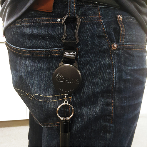 Mousqueton porte-cl&eacute;s r&eacute;tractable Securit, Polycarbonate, C&acirc;ble 28", Fixation Mousqueton Haskins Industrial Inc.