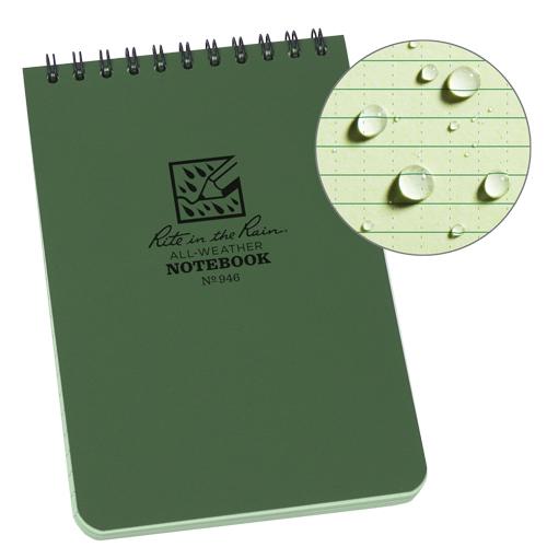 Pocket Top-Spiral Notebook, Soft Cover, Green, 100 Pages, 4" W x 6" L Haskins Industrial Inc.
