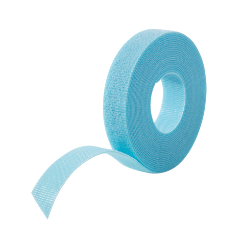 One-Wrap&reg; Cable Management Tape, Hook & Loop, 25 yds x 3/4", Self-Grip, Aqua Haskins Industrial Inc.