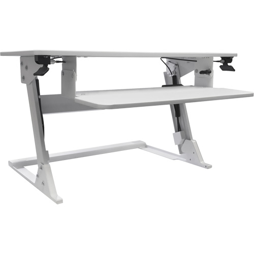 Goya Sit-Stand Workstation, Desktop Unit, 21" H x 35-2/5" W x 24" D, White Haskins Industrial Inc.