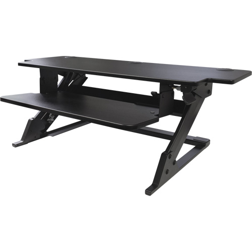 Goya Sit-Stand Workstation, Desktop Unit, 20" H x 42" W x 16" D, Black Haskins Industrial Inc.