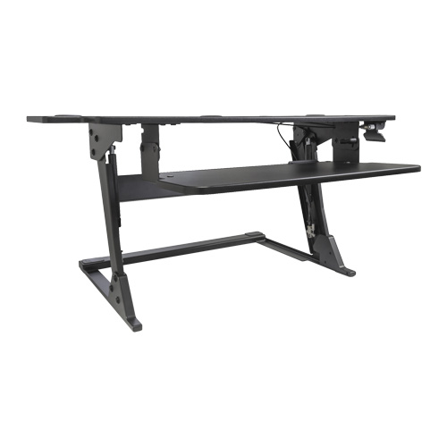 Goya Sit-Stand Workstation, Desktop Unit, 20" H x 42" W x 16" D, Black Haskins Industrial Inc.