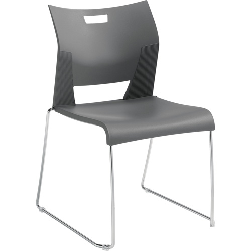 Duet Armless Training Chair, Plastic, 33-1/4" High, 350 lbs. Capacity, Grey Haskins Industrial Inc.