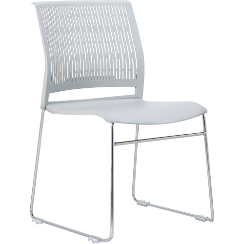 Chaises empilables s&eacute;rie Activ, Polypropyl&egrave;ne, Hauteur 32-3/8", Capacit&eacute; 275 lb, Gris Haskins Industrial Inc.