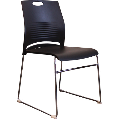 Activ Series Stacking Chairs, Plastic, 23" High, 275 lbs. Capacity, Black Haskins Industrial Inc.