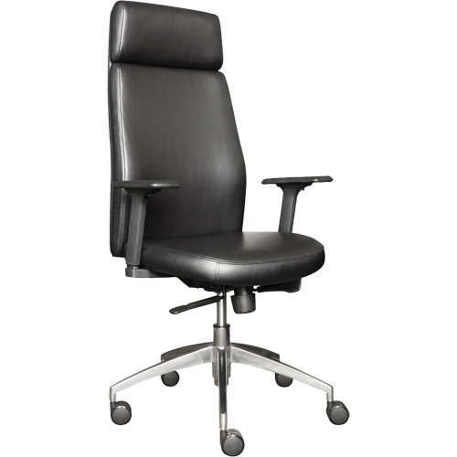 Activ Series High Back Executive Chair, Polyurethane/Vinyl, Black, 275 lbs. Capacity Haskins Industrial Inc.