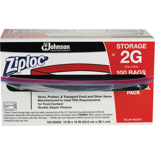Sacs d'entreposage alimentaire &agrave; double fermeture &agrave; glissi&egrave;re de Ziploc Haskins Industrial Inc.