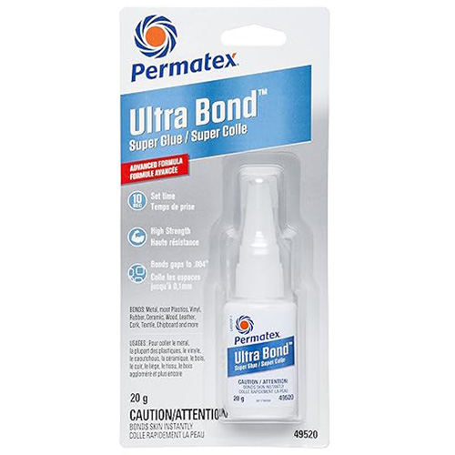 Ultra Bond Fast Drying Super Glue Adhesive, 20 g, Bottle, Clear Haskins Industrial Inc.