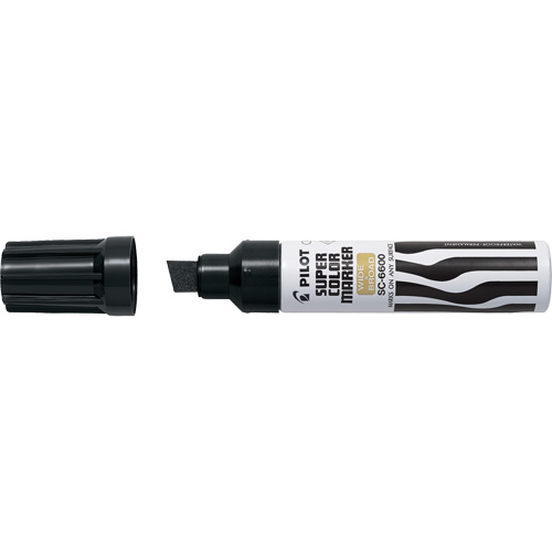 Super Colour Jumbo Permanent Marker, Black, Chisel Tip Haskins Industrial Inc.
