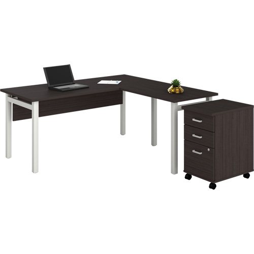 Bureau en "L" avec caisson Newland Haskins Industrial Inc.