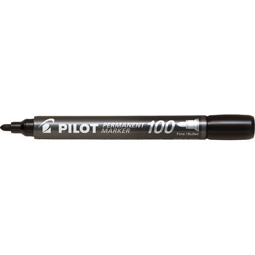 Marqueur permanent Pilot 100, Ronde, Noir Haskins Industrial Inc.