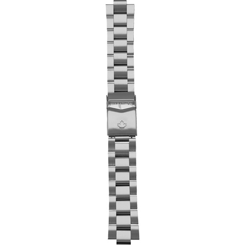 Grande montre automatique de plong&eacute;e avec feuille d'&eacute;rable gris et bracelet en acier inoxydable, Num&eacute;rique, &agrave; piles, 41 mm, Argent Haskins Industrial Inc.