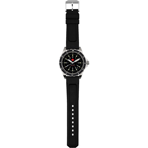 Red Maple Jumbo Diver's Quartz Watch, Digital, Battery Operated, 46 mm, Black Haskins Industrial Inc.