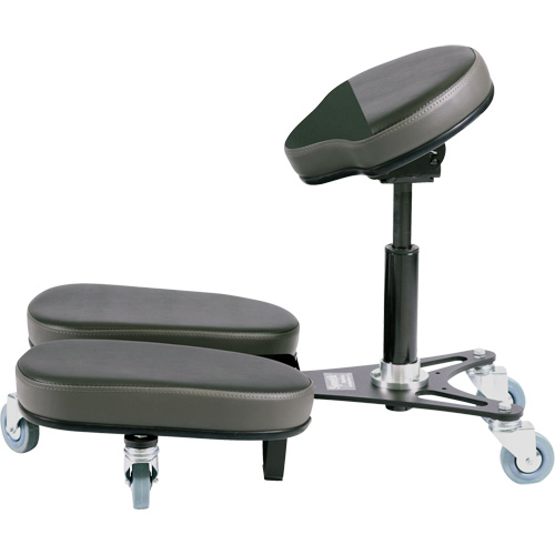 STAG4 Adjustable Kneeling Chair, Vinyl, Black/Grey Haskins Industrial Inc.