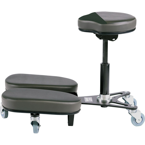 STAG4 Adjustable Kneeling Chair, Vinyl, Black/Grey Haskins Industrial Inc.