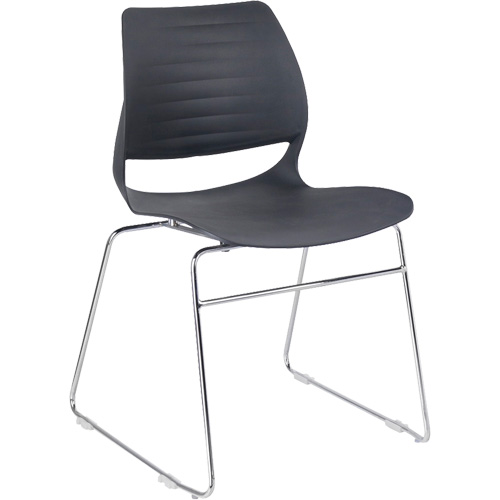 Stacking Chairs, Polypropylene, 32" High, 250 lbs. Capacity, Black Haskins Industrial Inc.
