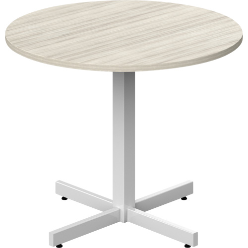 Table ronde &agrave; hauteur r&eacute;glable Newland, 36" lo x 36" la x 29" h, Dessus de 1", Stratifi&eacute;, Havane Haskins Industrial Inc.
