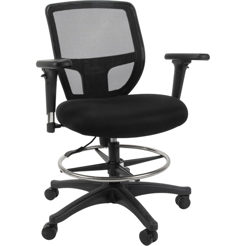 Tabouret de travail en maille, Mobile, Ajustable Hauteur, Capacit&eacute; 450 lb Haskins Industrial Inc.