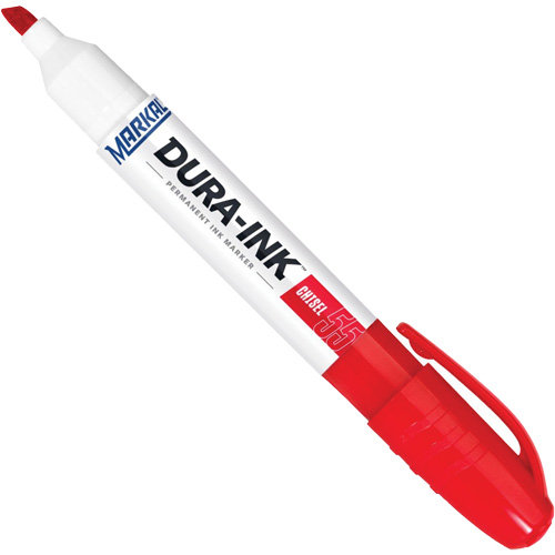 Dura-Ink&reg; Marker #55, Red, Chisel Tip Haskins Industrial Inc.
