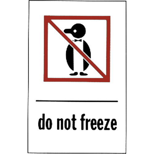 "Do Not Freeze" Special Handling Labels, 6" L x 4" W, Red on White Haskins Industrial Inc.