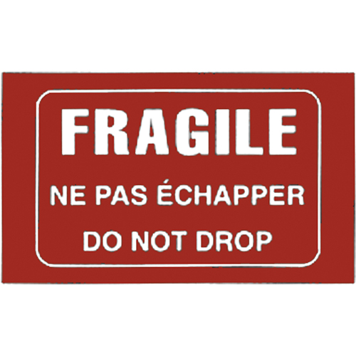 "Fragile" Bilingual Special Handling Labels, 5" L x 3" W, White on Red Haskins Industrial Inc.