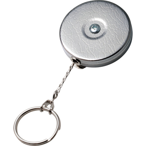 Original Series Retractable Keychain, Chrome, 24" Cable, Belt Clip Attachment Haskins Industrial Inc.