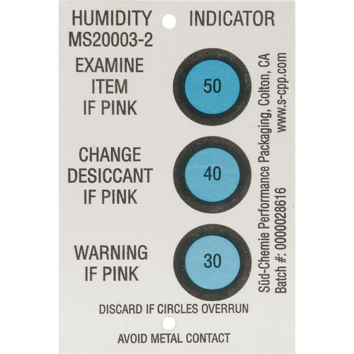 Indicateurs d'humidit&eacute; Haskins Industrial Inc.