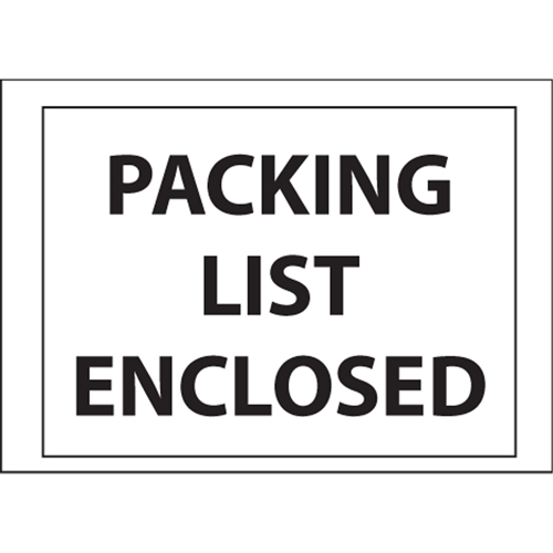 Packing List Envelopes, 4" L x 5" W, Backloading Style Haskins Industrial Inc.