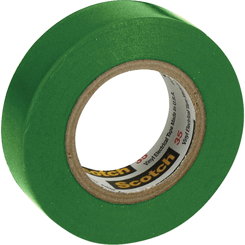 Rubans en vinyle pour codage en couleurs 35 Scotch, 12,7 mm (1/2") x 6,1 m (20'), Vert, 7 mils Haskins Industrial Inc.