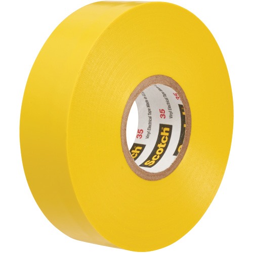 Scotch&reg; 35 Colour Coded Tape, 12.7 mm (1/2") x 6.1 m (20'), Yellow, 7 mils Haskins Industrial Inc.
